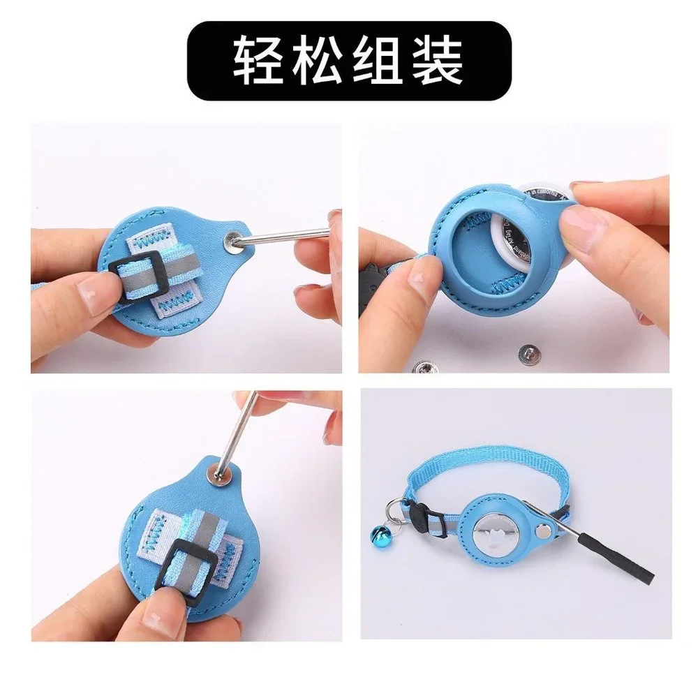 Multi Purpose Airtag Holder Cat Collar Breakaway Adjustable Reflective 2 Pac